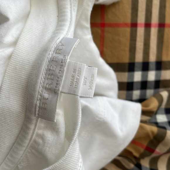 Burberry Children’s dress in white and plaid size 10 youth - Picture 7 of 9